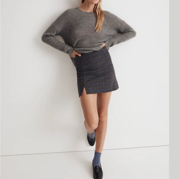 Madewell Dresses & Skirts - Madewell Wool-Blend Mini Skirt in Kyle Mini Glen Plaid NM535 Size 12
